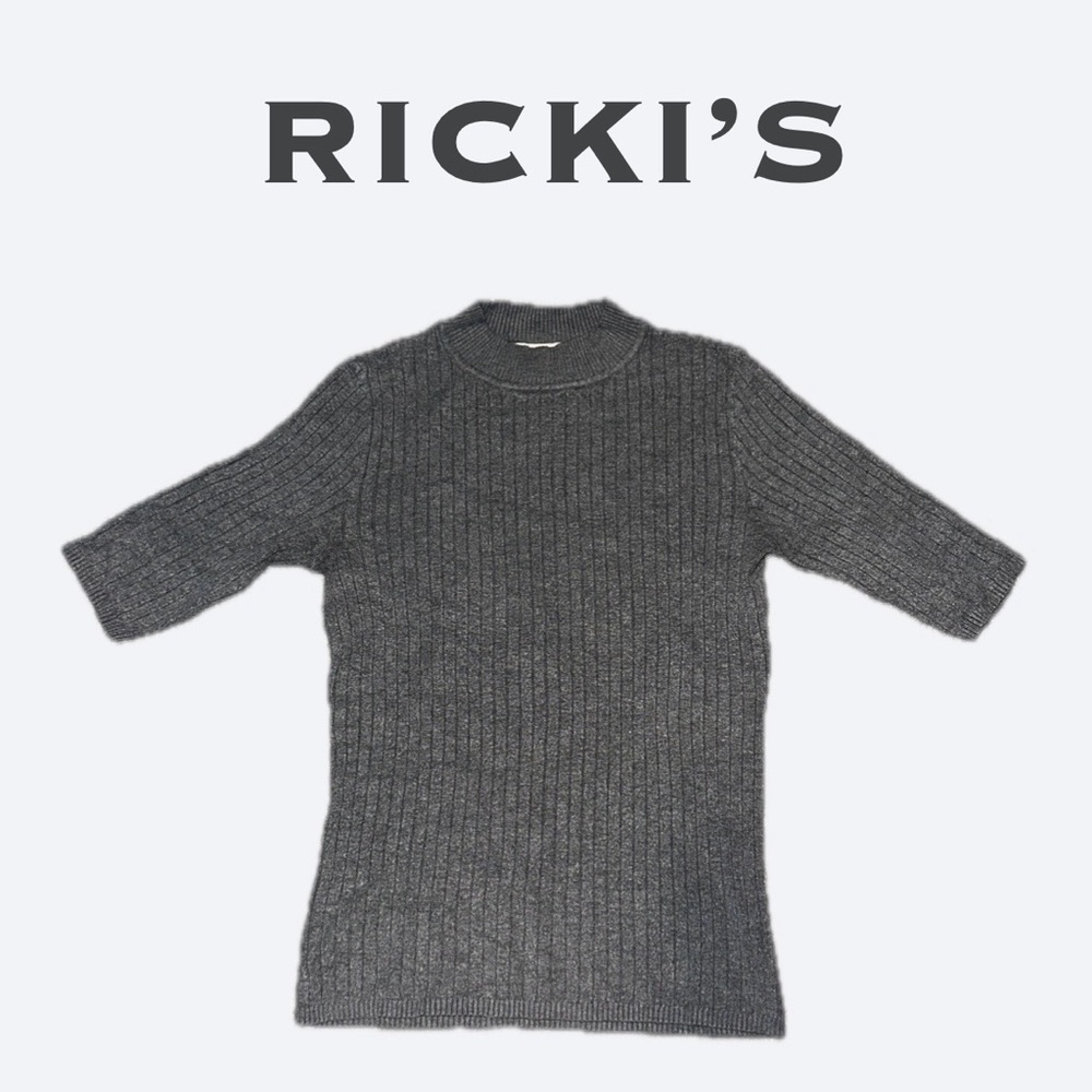 Ricki's Charcoal Ribbed Top
